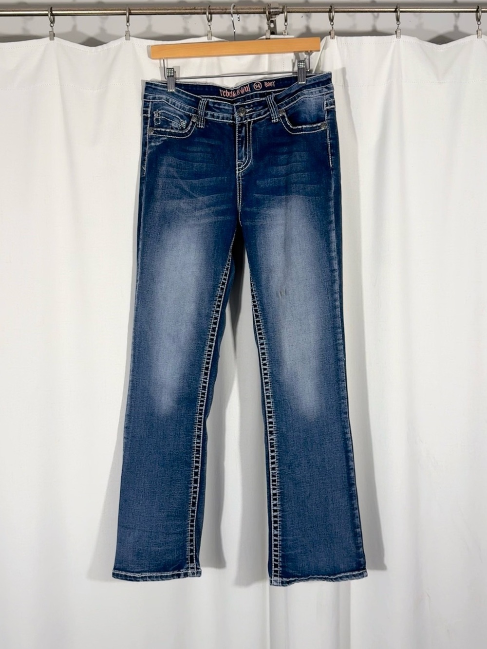 Rebels & Soul Y2K Bedazzled Bootcut Jeans